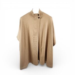 EUC Banana Republic Tan Mock- Neck Cape Poncho